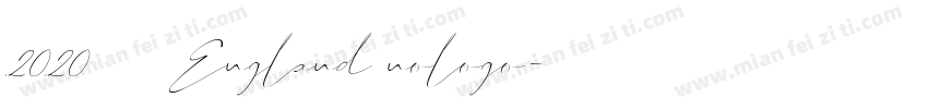 2020 英格兰 England nologo字体转换